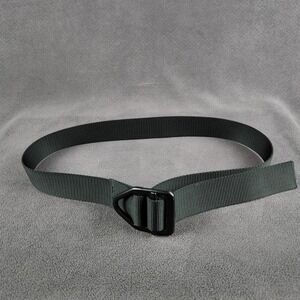 Bison Designs Web Belt Mens Size Medium Green Nylon Military Adjustable USA